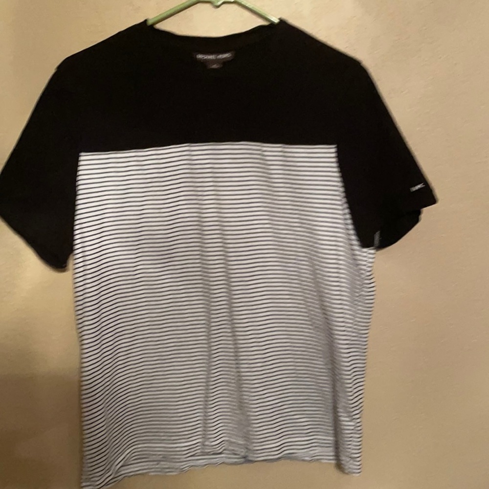 Black and white striped Michael kors men’s shirt